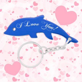 Dolphin Shape Wedding Favors Keychains with Bottle Opener