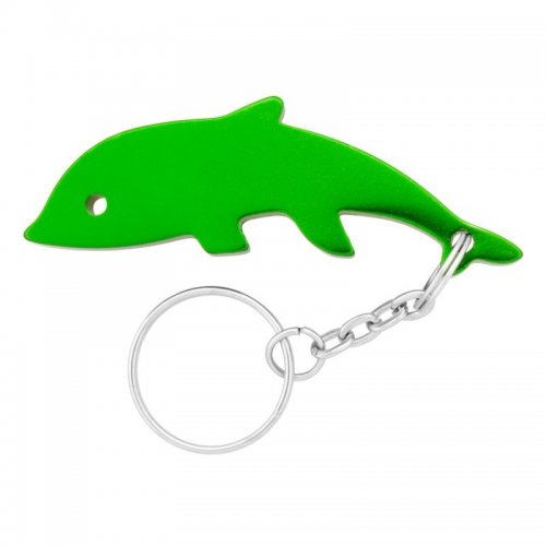 Customized Dolphin Shape with Bottle Opener Metal Keychain