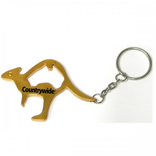 Custom Kangaroo Shape Bottle Opener Animal Keychains
