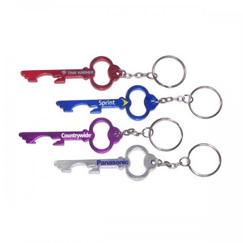 Customized Key Shape Bottle Opener Keychains