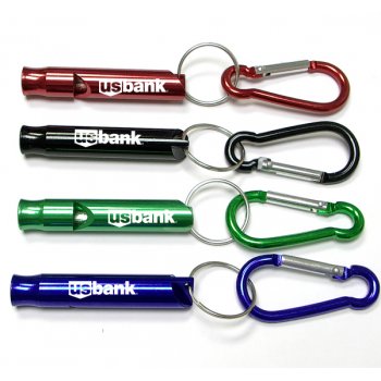Custom Whistle With Carabiner Keychains
