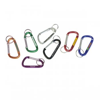 8cm Customized Carabiner With Split Keychain Rings