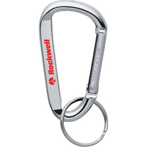 Personalized Carabiner Keychains - Silver