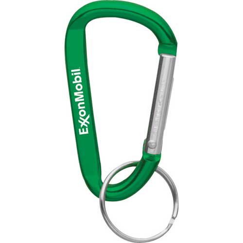 Promotional Carabiner Keychains - Green