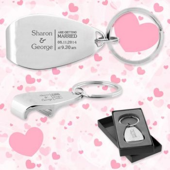 Personalized Wedding Favors Keychains