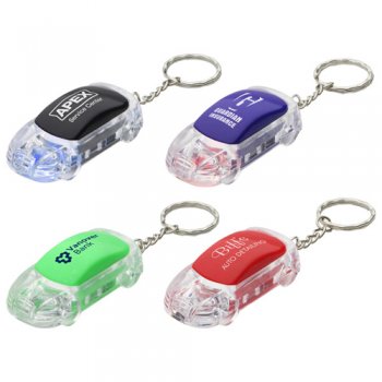 Custom Printed Flashing Car Keychains