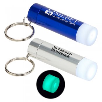 Custom Glow in the Dark LED Flashlight Keychains