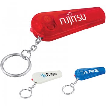 Custom Printed Pocket Whistle Keychain Flashlights