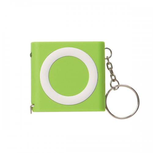 Custom Revolution Tape Measure Keychains - Lime Green