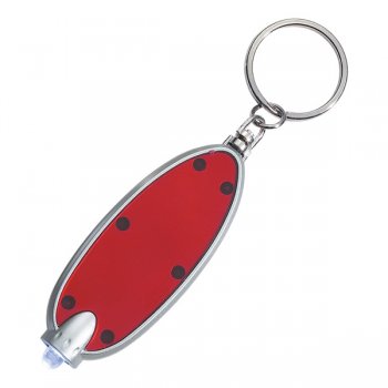 Oval LED Keychains- Red