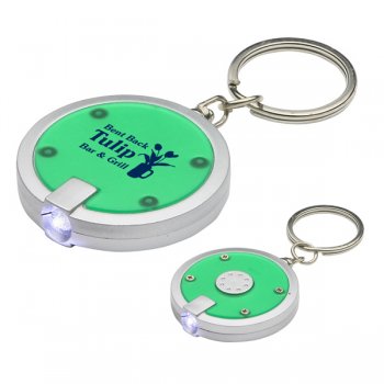 Round Simple Touch LED Keychains