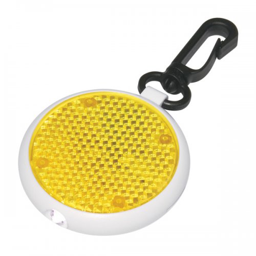 Promotional Dual Function LED Blinking Light Keychains - Yellow