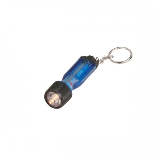 Personalized Mini Tool Light Keychains - Translucent Blue