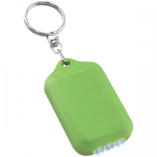 Personalized Solar Flashlight Keychains - Lime Green