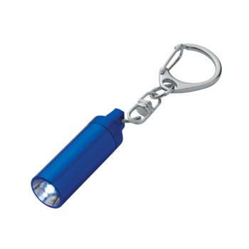 Micro Aluminum Keychains With LED Light - Blue