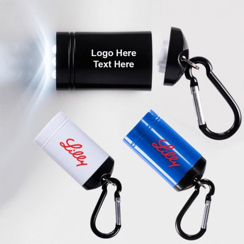 Promotional Quick Release Magnetic Flashlight With Carabiner Keychains