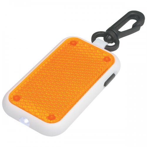 Promotional Tri-Function Blinking Light Keychains  - OrangePromotional Tri-Function Blinking Light Keychains - Orange