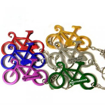 Bicycle Shape Bottle Opener with Keychains Holder