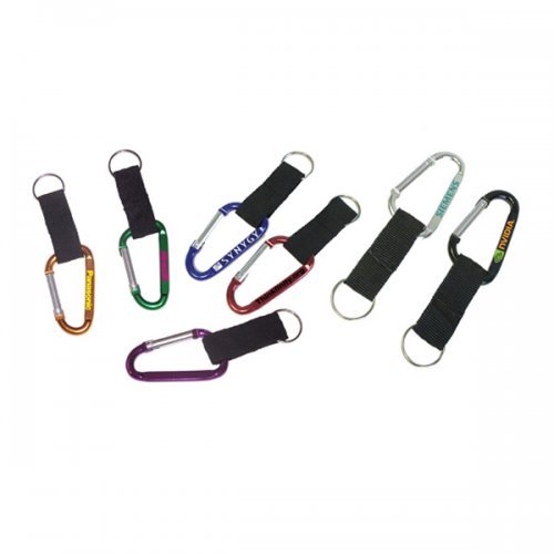 5cm Customized Carabiner With Strap & Split Keychain Rings
