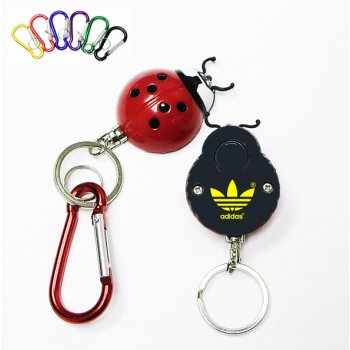 Ladybug Flashlight & Carabiner Swivel Keychains