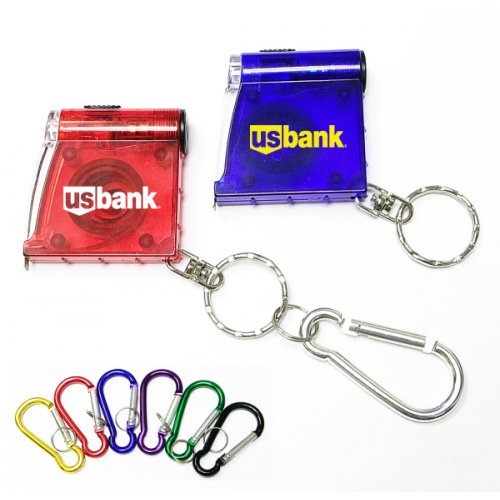Personalized Tape Measure With LED Flashlight Keychains