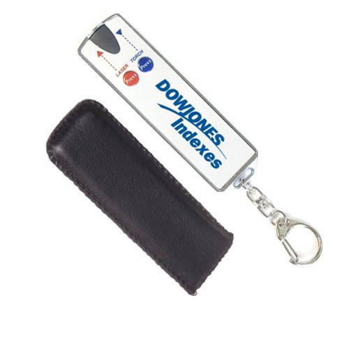 Personalized Ultra Thin 2 in 1 Laser Pointer Flashlight Keychains