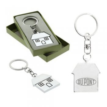Promotional House Shaped Casa Metal Keychains
