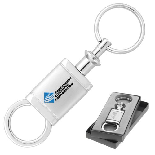 Promotional Rettangolo Pull Apart Metal Keychains