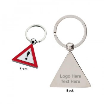 Promotional Tra Exclamation Metal Keychains