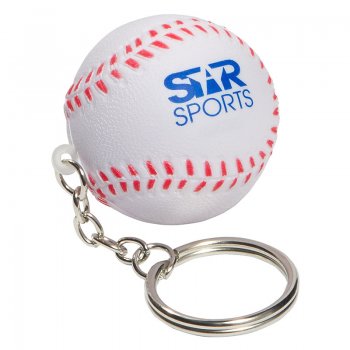 Custom Baseball Stress Ball Keychains