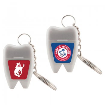 Tooth Shaped Dental Floss Keychains
