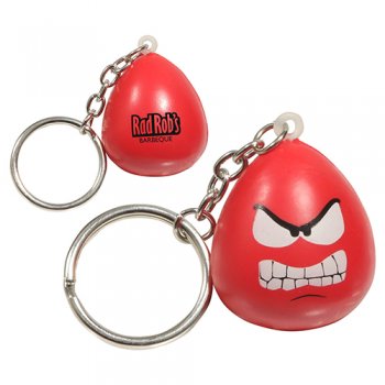  Promotional Angry Mood Maniac Stress Reliever Keychains