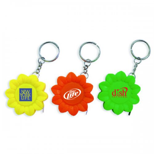 Personalized Sunflower Shape Tape Measure Keychains