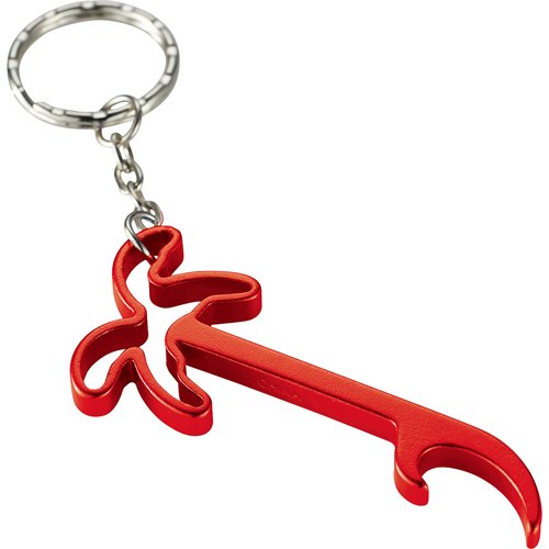 Promotional Palm Tree Bottle Opener Keychains - Red
