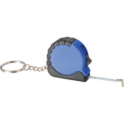 Custom Pocket Pro Mini Tape Measure with Keychains - Blue