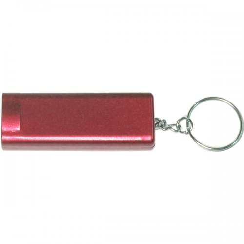 Promotional Slim Rectangular Flash Light With Compass Keychains