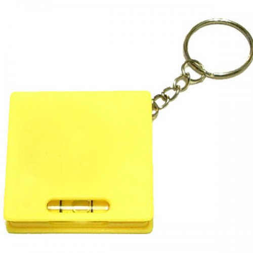 Customized Square Tape Measure with Level Keychains