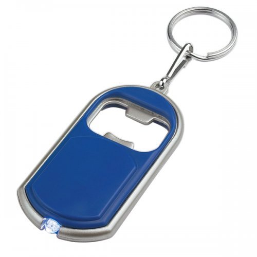 Custom Bottle Opener Keychains With LED Light - Royal Blue