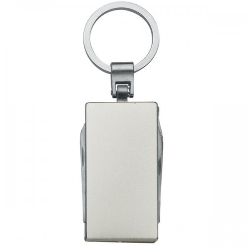 Customized 5 In 1 Multi-Function Aluminum Keychains - Silver