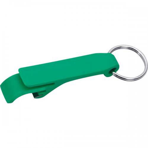 Customized Mini Bottle & Can Opener / Keychain Rings - Green