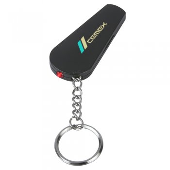 Customized Whistle Light/ Keychains - Black