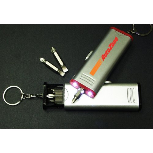 Personalized LED Flashlight Tool With Light & Screwdriver Keychains