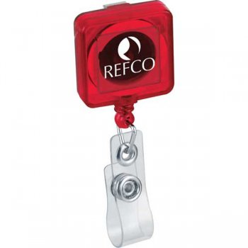 Square Badge Holder Keychains