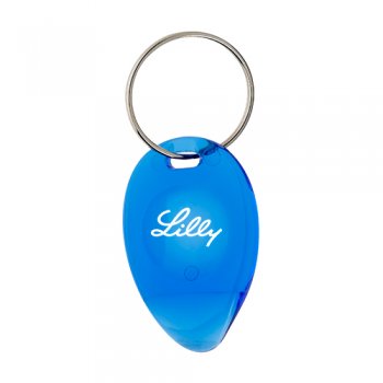 Tear Drop Shape Lottery Scratcher Keychains - Translucent Blue