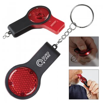 Reflector Key Light with Safety Whistles