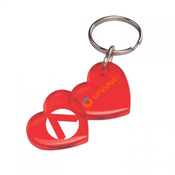 Acrylic Double Heart Keychains