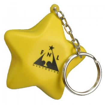 Star Shaped Stress Reliever Keychains